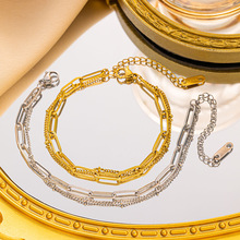 双层叠戴高级感手链ins小众设计闺蜜简约轻奢小众精致情侣首饰品