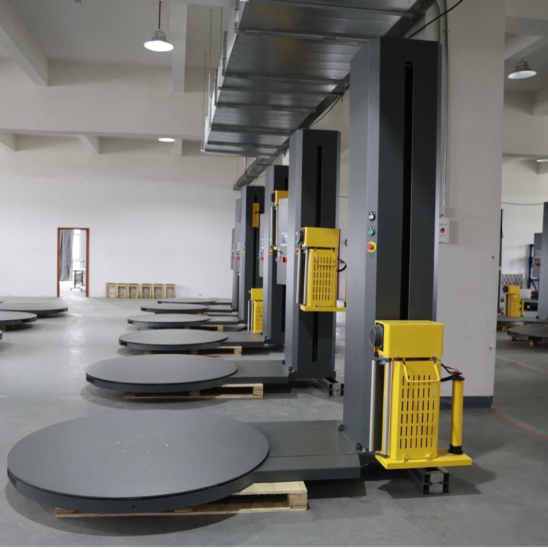 智能感应托盘缠绕机拉伸薄膜缠绕包装机 缠膜打包自转围膜托盘机