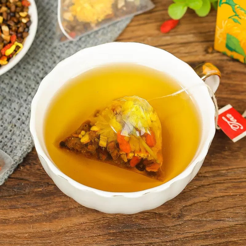 Chrysanthemum Cassia Seed Tea 5g x 30 Pyramid Tea Bags with Tangerine Peel Goji Berry Honeysuckle and Licorice key features