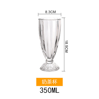 Taza de vidrio transparente creativa irregular en forma especial taza de jugo internet celebridad té de la leche postre bebida fría taza batido taza