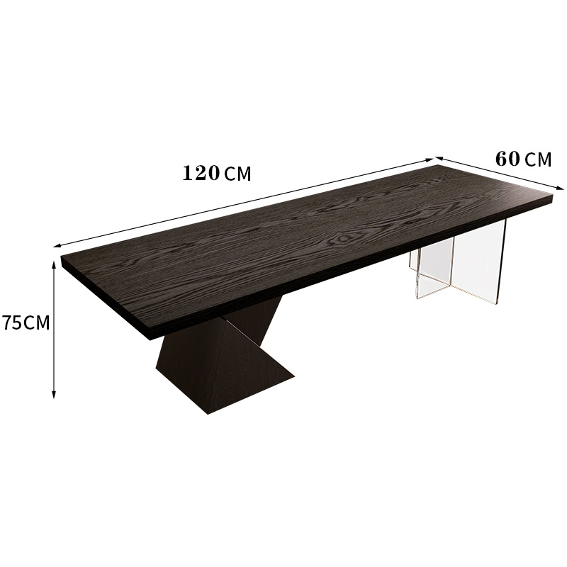 티 테이블(탄화 큰 잎 소나무): 120*60*75*5cm
