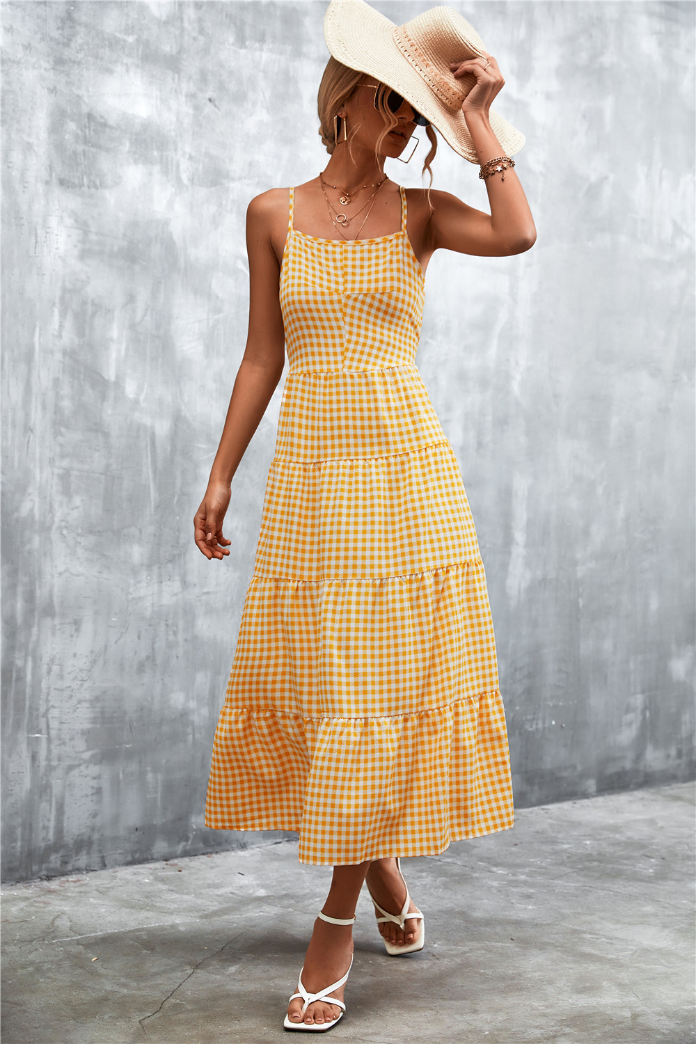 Women's Mid-length Lace-up Dress With Open Back For Summer_voghion.com
