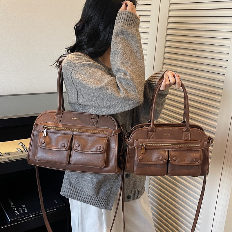 Maletín retro de viaje europeo y americano 2025 nuevo bolso de mano de moda, bolso de hombro de mujer de alto nivel