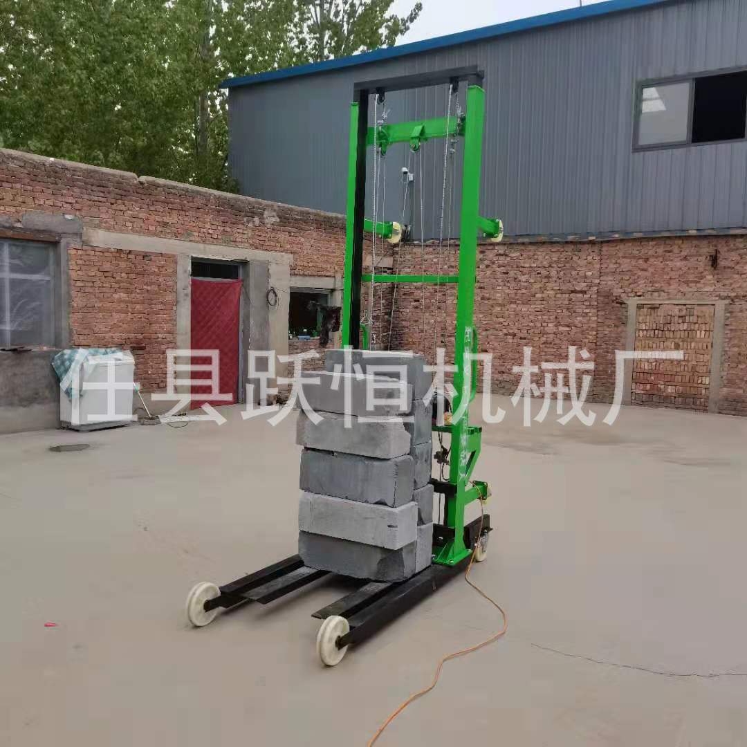 工地电动上砖机 楼层送砖提升机 手推移动式升降车 上料堆高机