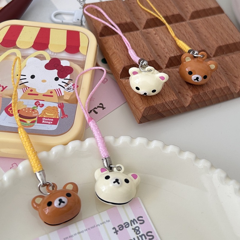 Cute Lightweight Bear Lazy Bear Bell Pendant Student Mobile Phone Pendant Bag Small Hanging Jewelry Bear Keychain