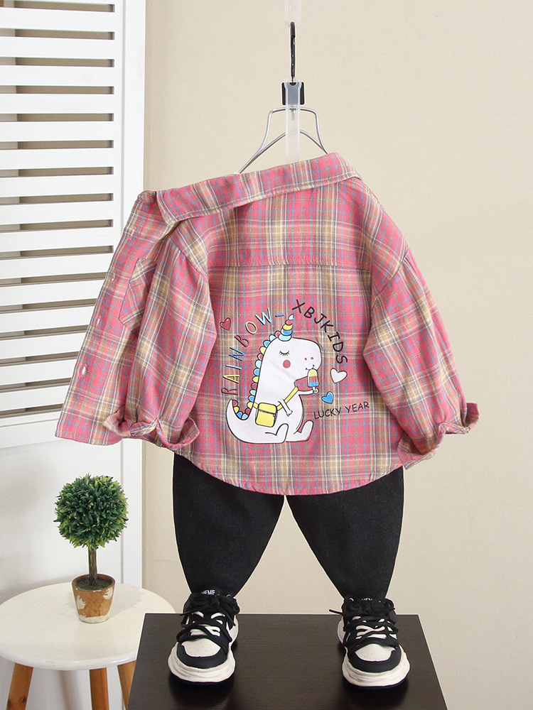 Camisa de Manga Larga para Niños 6242, Ropa de Otoño 2026, Nuevo Estilo, Camisa Moderna para Bebés, Chaqueta Delgada de Primavera y Otoño para Niños
