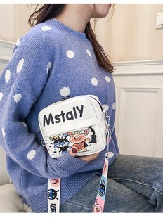 Children's casual shoulder crossbody bag Cartoon bag 2025 new style versatile foreign style student bag funny and ugly