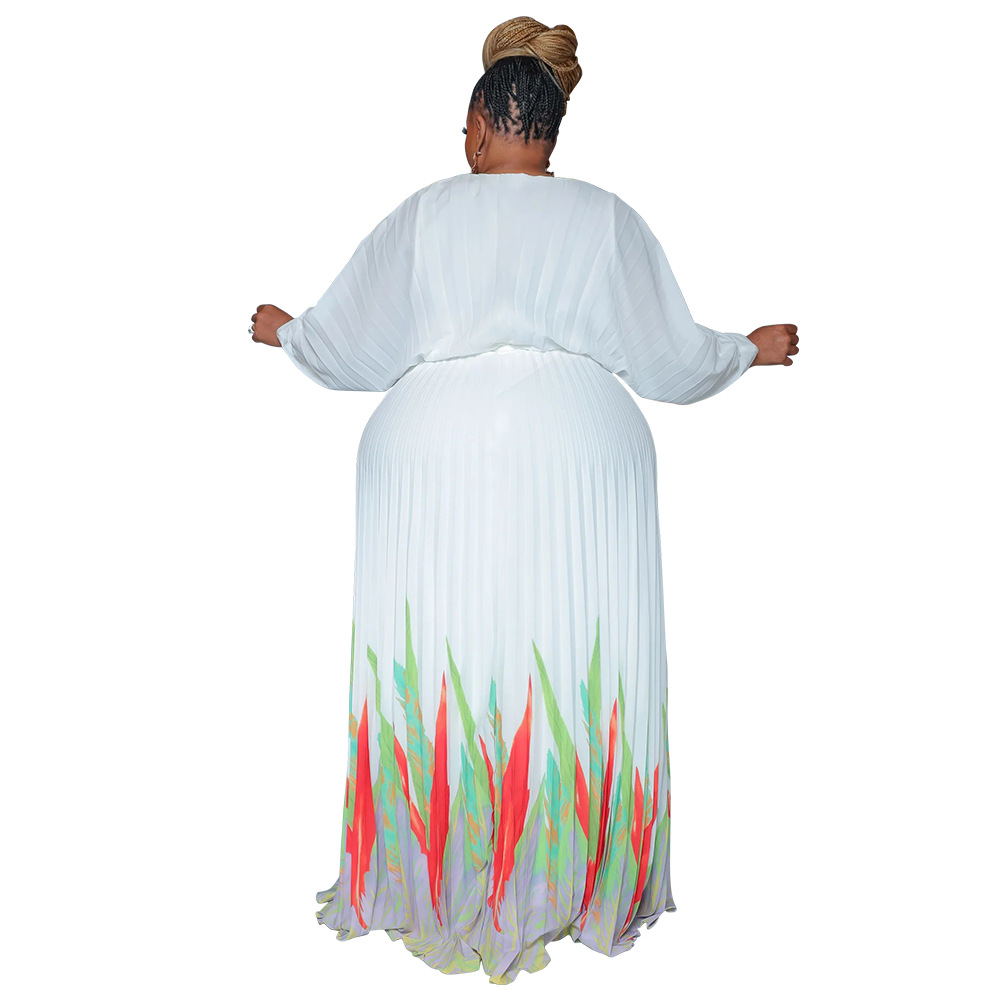 476g Weight Maxi Long Dress Dress Length Type Long Sleeve Sleeve Length Regular Dress Dresses Type Regular Sleeve Sleeve Type Woven, Spandex, Polyester Fabric Type High Waist Waist Line Daily Occasion V Neck Neckline Regular Fit Fit Type Printing Pattern Spring, Autumn Season Printing Design Elegant Style Wholesale Elegant Printing Printing Daily V Neck Long Sleeve Regular Dress 8