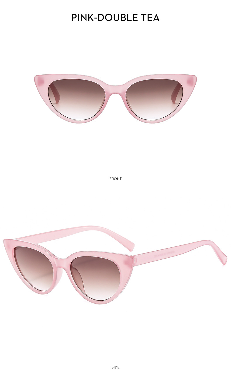 28g Weight Full Frame Glasses Structure Sunglasses Classification PC, UV400 Protection Lens Material Cat Eye Glasses Style Holiday, Travel Occasion Solid Color Pattern All Seasons Season Women's Gender Streetwear Style Streetwear Solid Color PC UV400 Protection Cat Eye Full Frame Women's Sunglasses 14