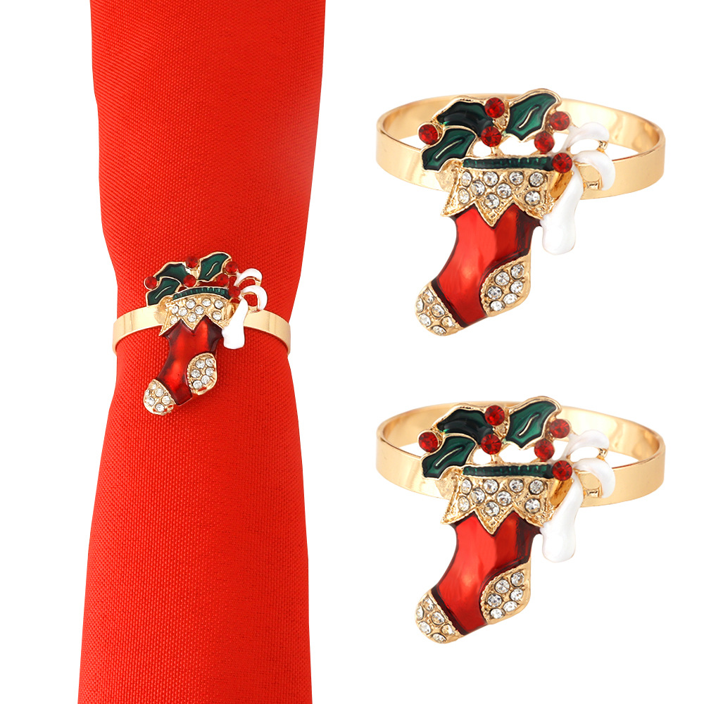 다이아몬드가 박힌 부츠 냅킨 버클