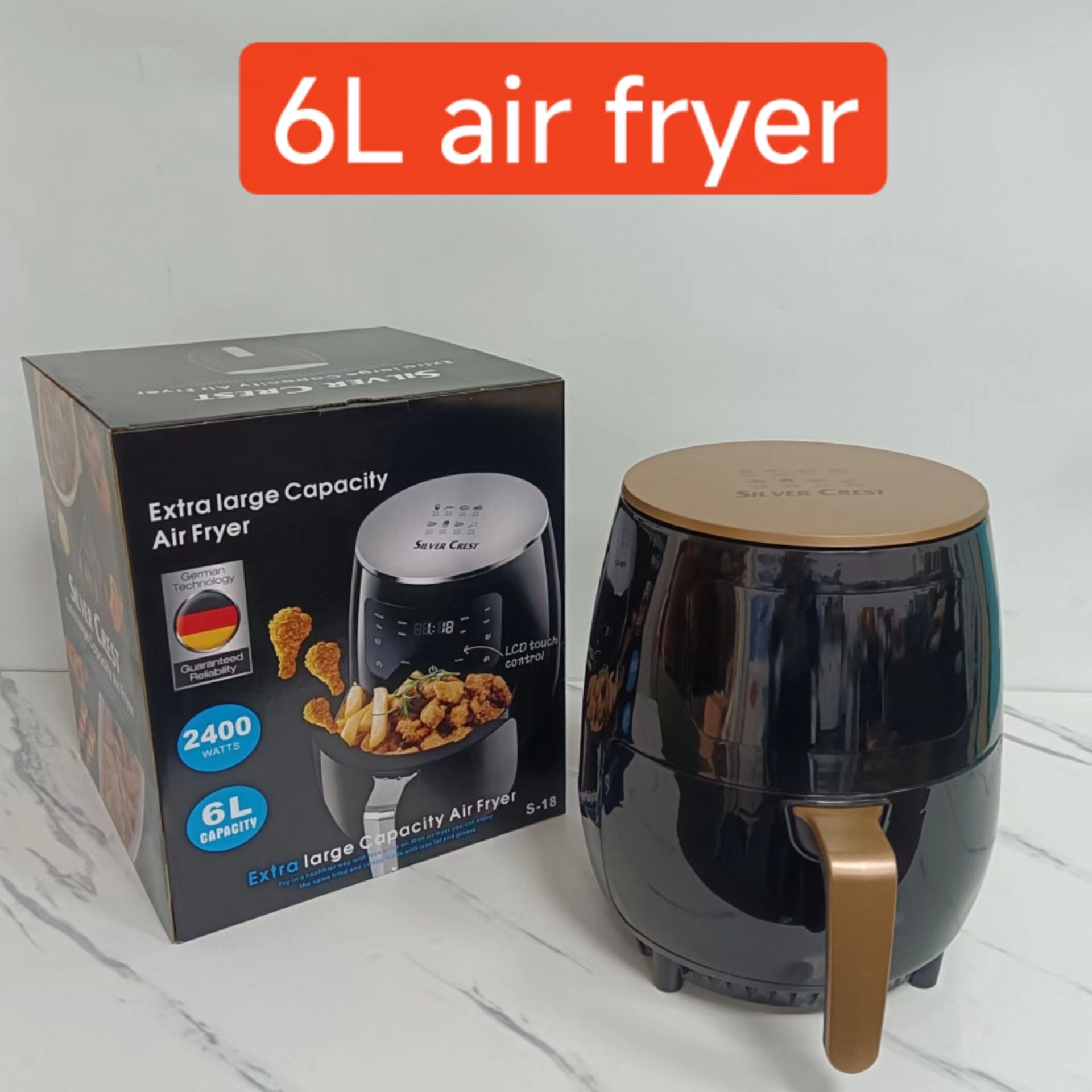 6L Air fryer 多功能智能触屏烤箱大容量空气炸锅电炸锅薯条机