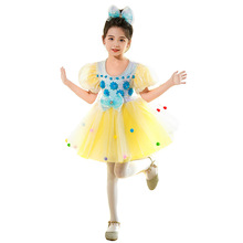 六一儿童蓬蓬裙演出服亮片纱裙女童公主裙粉色幼儿园舞蹈表演直销