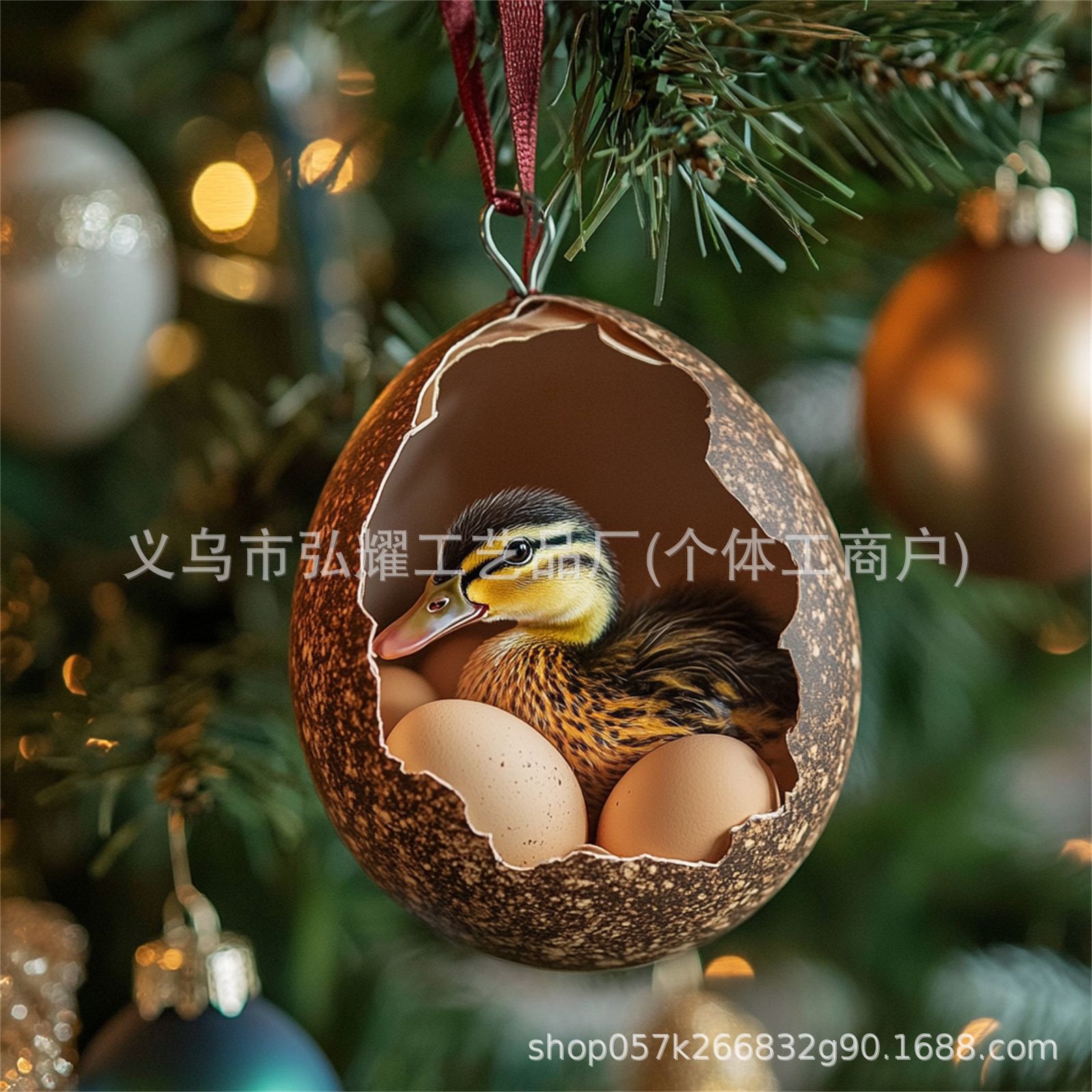 Nuevo acrílico plano transfronterizo para la cáscara de huevo animal de Pascua colgante de automóvil colgante de decoración del día de San Valentín image 4