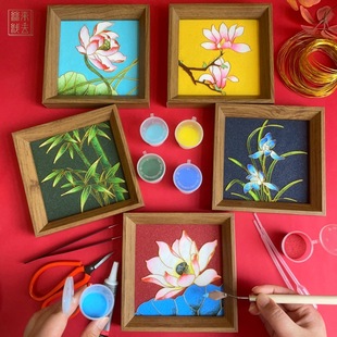 Parent-Child Handmade Filigree Enamel DIY Material Package Team Building Activities Cloisonné Hand Gift Photo Frame Table Setting Gift