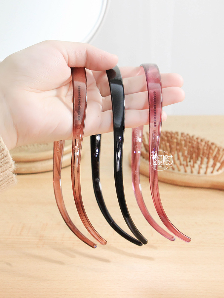 Diadema de lavado de cara con dientes diadema de todo fósforo femenino horquilla de presión simple accesorios para el cabello para adultos antideslizantes maquillaje femenino con diadema de gafas