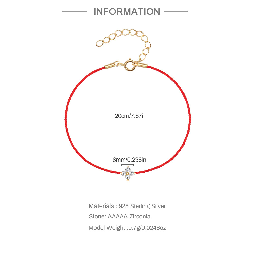2g Weight Bracelets Classification 1 Piece Quantity Daily Occasion 925 Sterling Silver, rope Material Star Pattern Women's Gender Plating Design Simple Style Style Simple Style Star 925 Sterling Silver Rope String Bracelets Wholesale 无