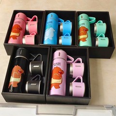 Stainless steel 304 vacuum insulated cup with three lids, portable handle bag, gift set, wholesale, logo printing
