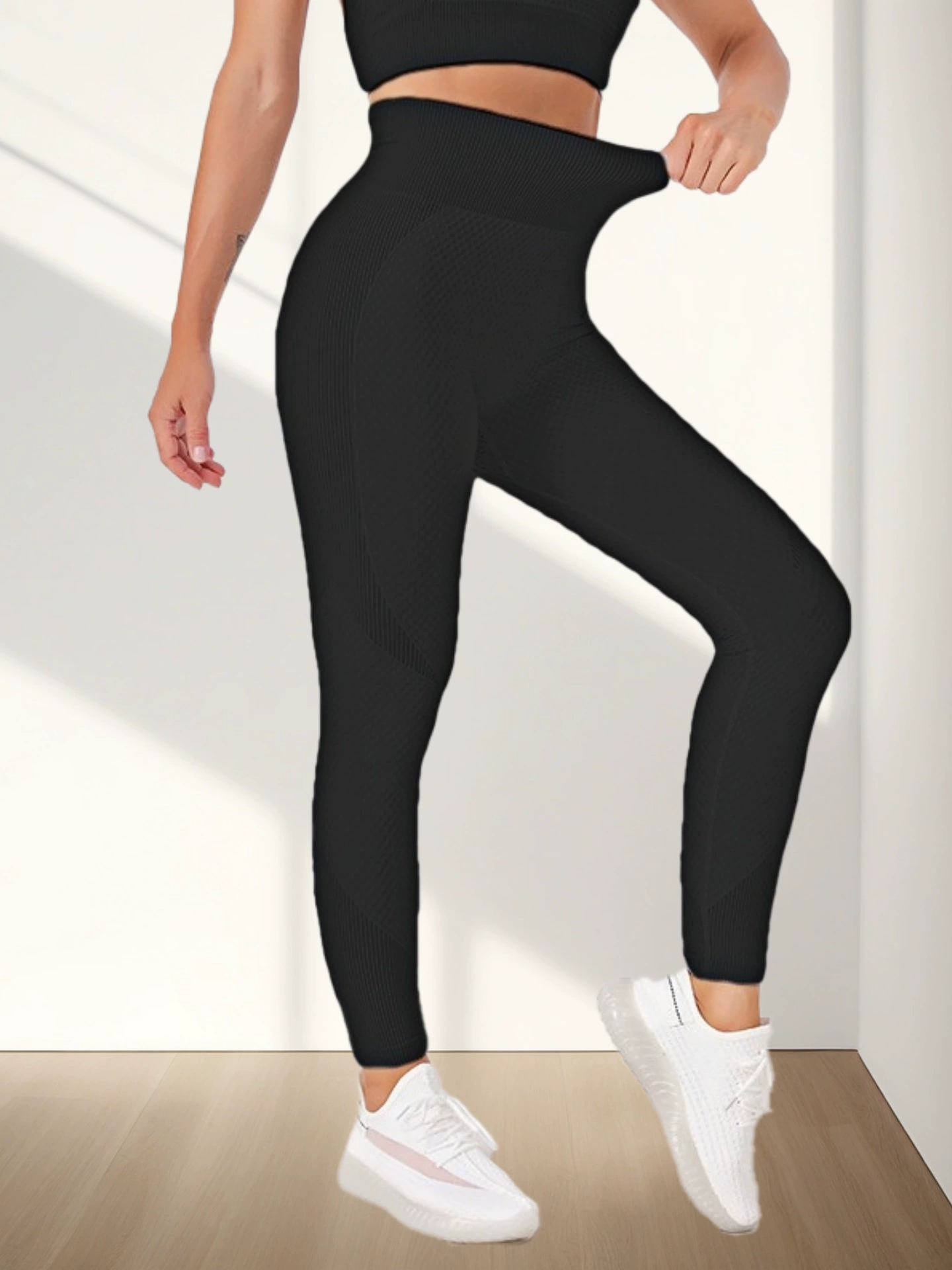 Женские быстросохнущие спортивные штаны с высокой талией для йоги