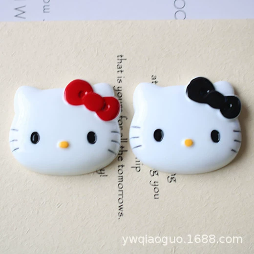 DIY аксессуары из смолы очаровательный глаз черный KT Cat Head Чехол для мобильного телефона красота украшение отверстие коробка для хранения обуви патч материал