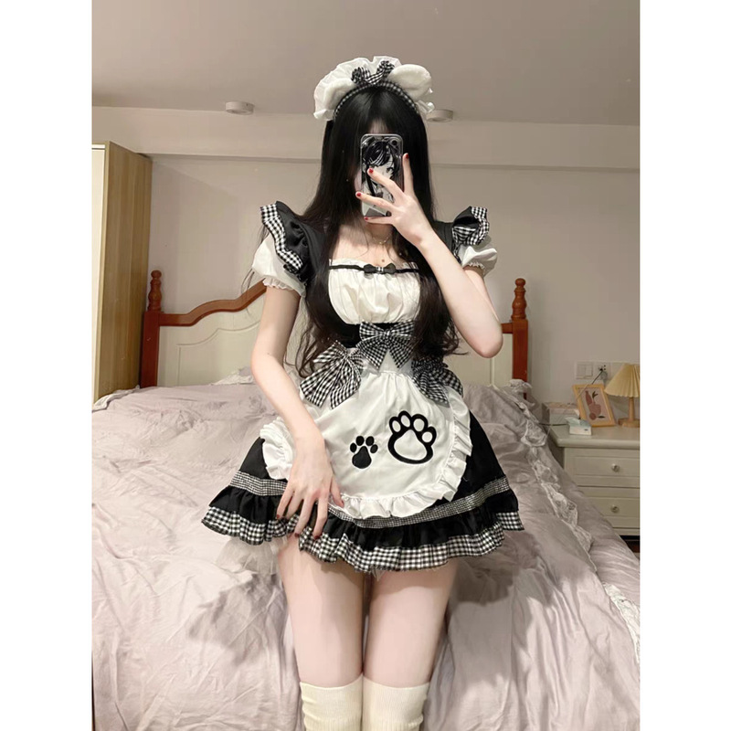 女仆装cos可爱女佣软妹猫咪二次元罗莉塔COSPLAY服装itA洋装氨纶|undefined