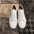 White sheepskin front studs
