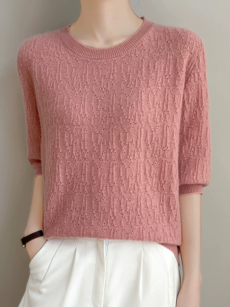 Spring knitted base sweater, 2024 years, high collar, with sleeve