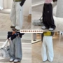 男女直筒秋冬拼接长裤