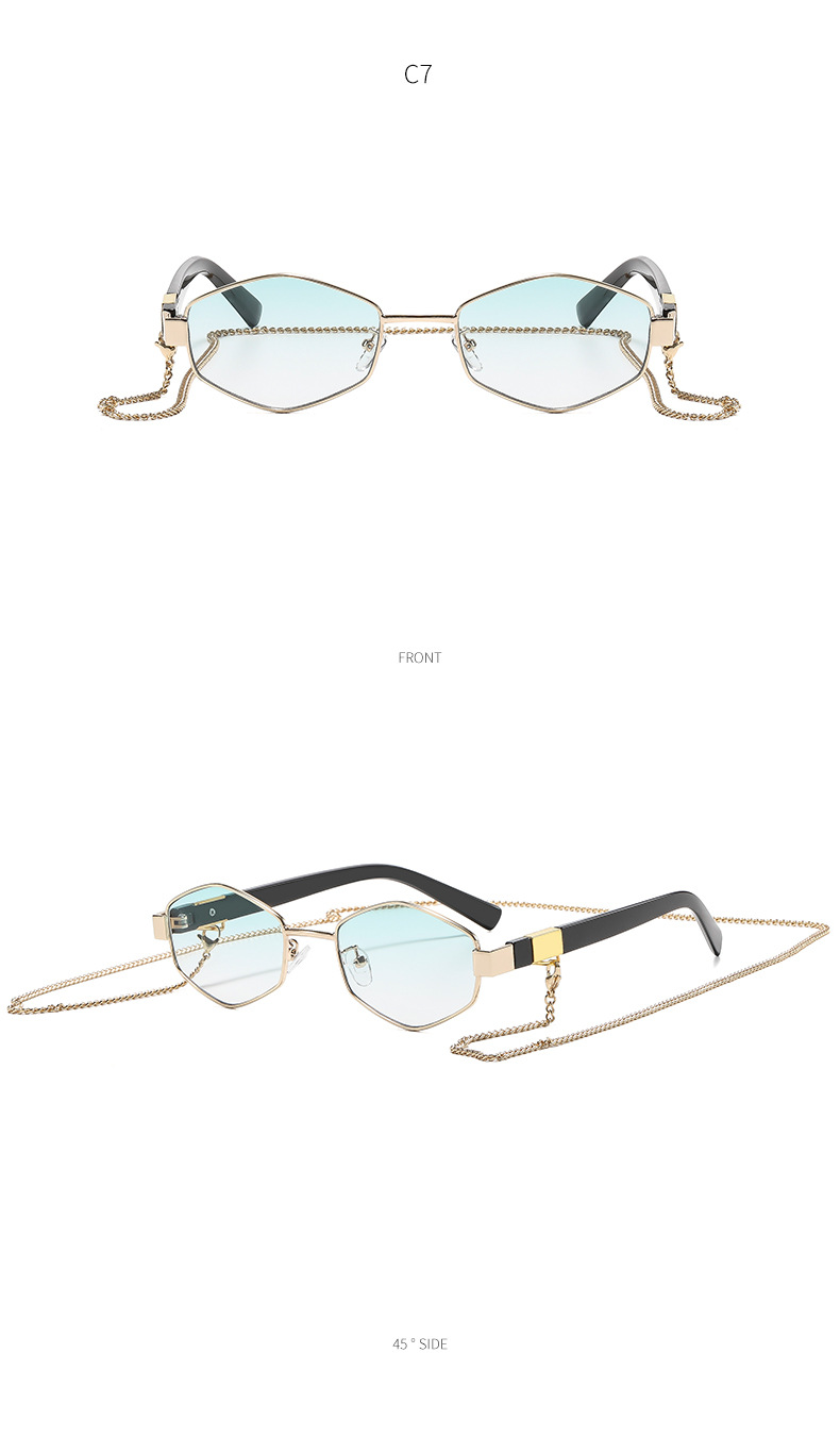 Modische Polygonale Sonnenbrille Für Damen Kleine Form_voghion.com