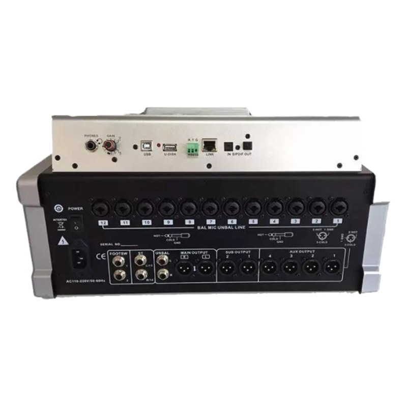 Mezclador digital profesional de 16 vías etapa rendimiento boda USB Bluetooth Tablet ordenador remoto depuración pantalla táctil