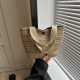 Straw Hand Bucket Bag Lunch Box Handbag Women's Work Class Holiday Lunch Bag Handbag Woven Tote Bag