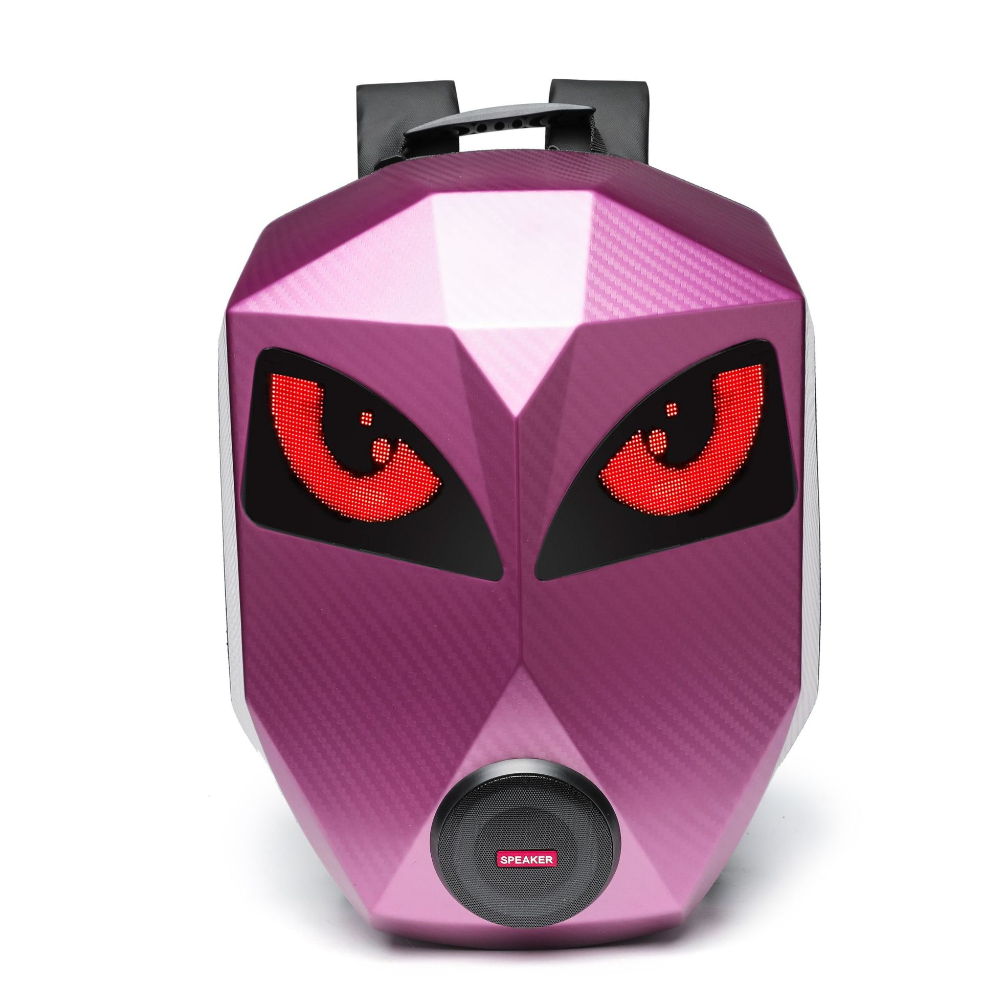 Iron Man mochila de montar altavoz LED locomotora bolsa elástica con caja de PC y forro de poliéster prismático gran capacidad