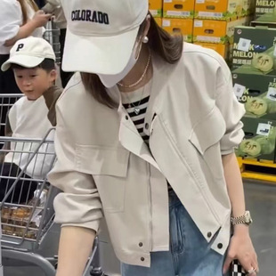 In-Stock New Casual Leather Jacket for Women, Loose Slim-Fit Biker Jacket, Fashionable Short Versatile Style