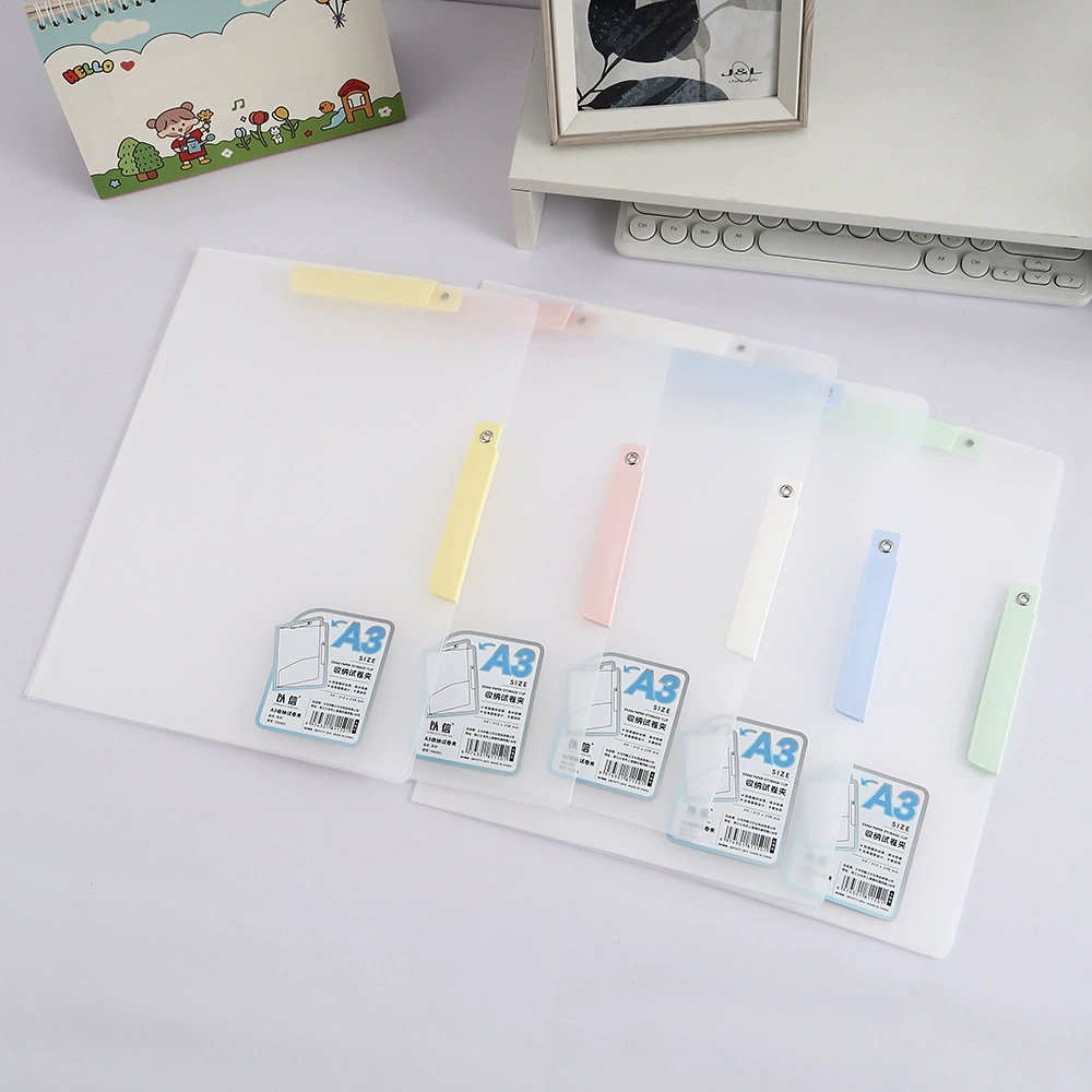 A3 Двойной рычаг Тестовый зажим для рулонов Сбор для хранения Сумка для студентов Вращающаяся папка для файлов большой емкости