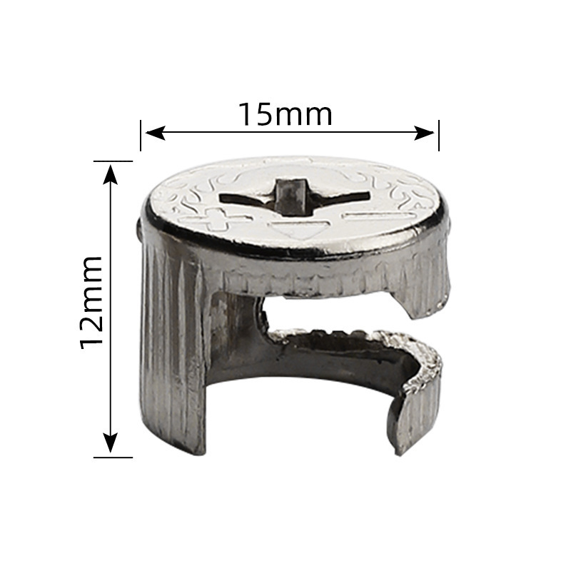 Jinrongda muebles 2 en 1 accesorios de gabinete sujetadores excéntricos sólidos conectores 3 en 1 accesorios de hardware