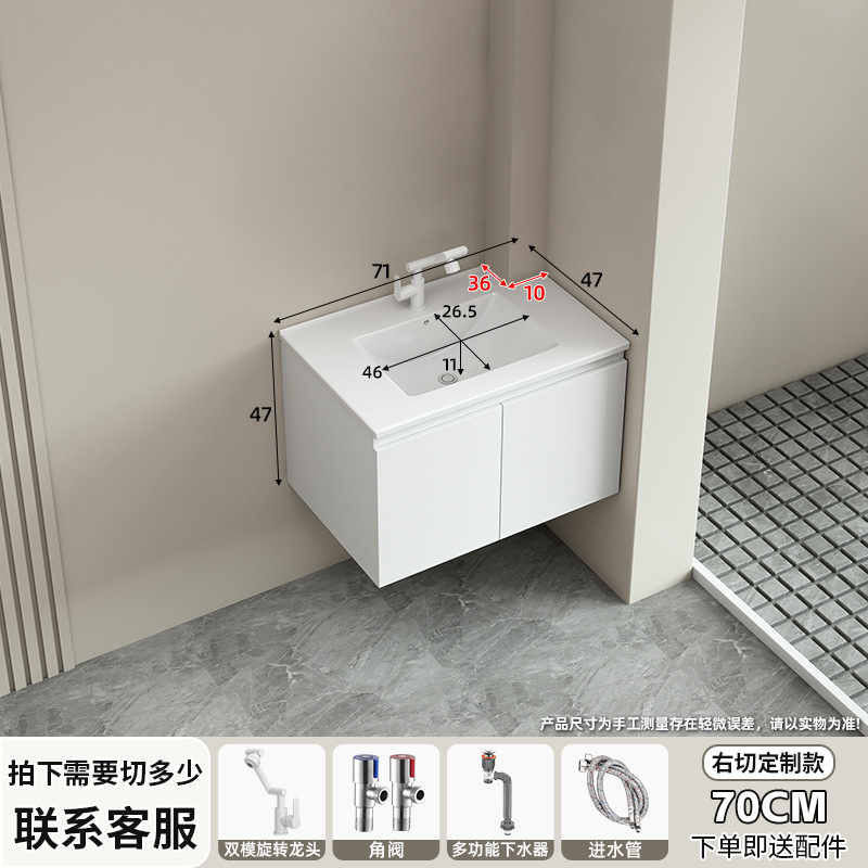 Ángulo cortado panal de abeja gabinete de baño cerámica integral lavabo de forma especial tamaño de inodoro envase lavabo de columna de tubo