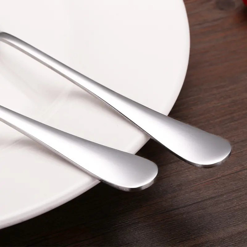1010不锈钢勺子家用吃饭餐勺长柄调羹甜品尖勺搅拌咖啡勺可印LOGO|undefined