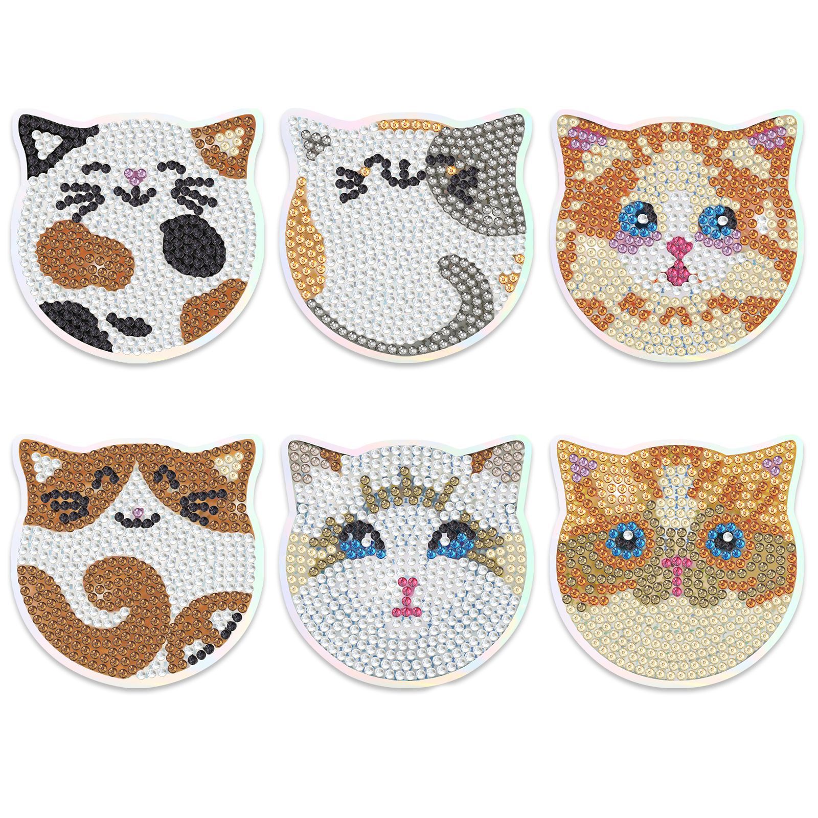 Ventas transfronterizas mejores pinturas de diamantes hechas a mano artesanías de dibujos animados animales suaves pegatinas magnéticas multi-pieza pegatinas de refrigerador de cocina