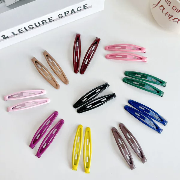Cross-Border Oil Drop Pea Bb Clip, Vintage Style Hair Clip, High-End Bangs Side Clip, Back of the Head Hair Clip, Diy-Friendly