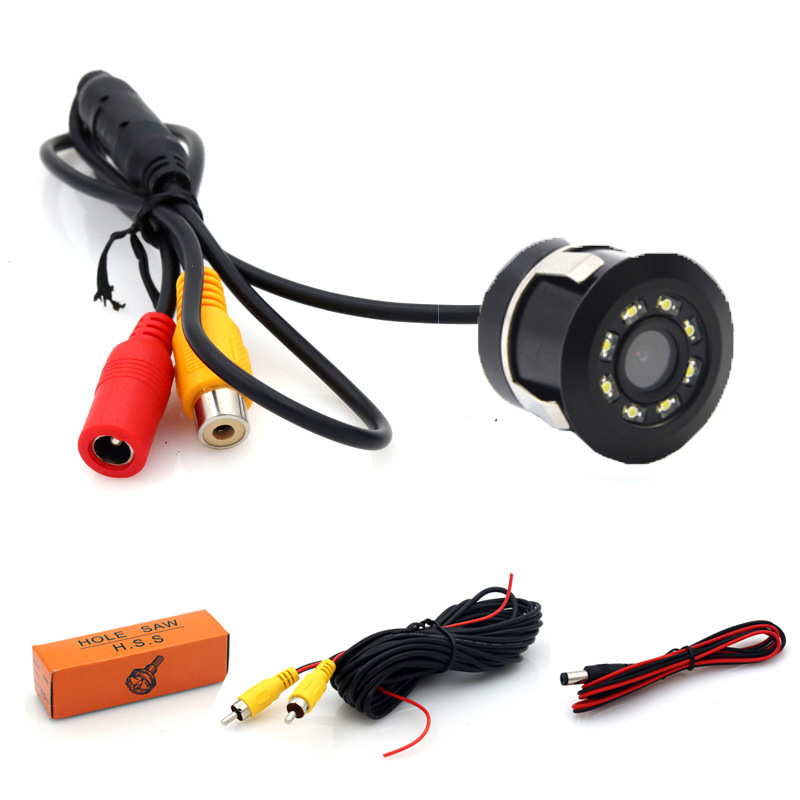 18.5 perforated 8 lights CCD reversing rear view camera mirror with ruler with flower head