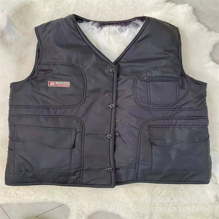 Осенне-зимний съемный Пушистый Жилет для среднего и пожилого возраста, мужской теплый утолщенный жилет на флисовой подкладке, короткий жилет-жилет