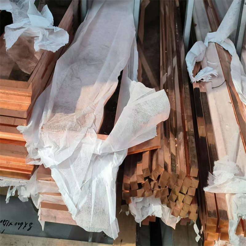 现货供应铜排电极铜料紫铜快紫铜排导电率高延展性好8X80紫铜排