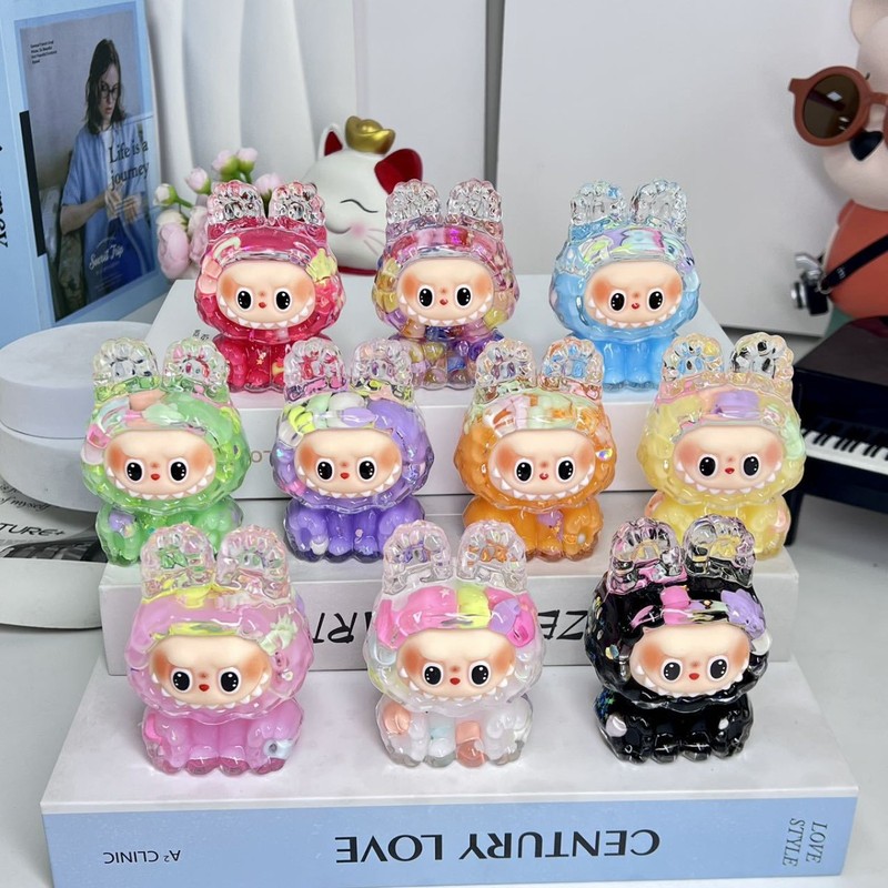 抖音爆款入油流沙拉布布盲盒创意精品公仔手办桌面摆件玩具批发|undefined