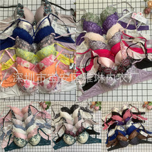 日单尾货杂款文胸聚拢上薄下厚有钢圈高档胸罩刺绣内衣库存批发