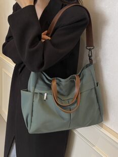 (Wholesale), nylon universal one-shoulder bag, capacious handheld shopping bag, Korean style
