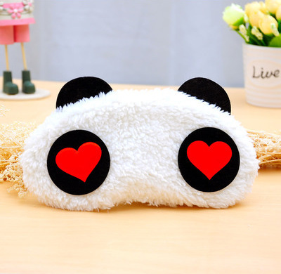 Estilo coreano lindo Panda máscara de Ojos de peluche sombreado sueño máscara de ojo de dibujos animados puesto mercado nocturno al por mayor lindo dispositivo