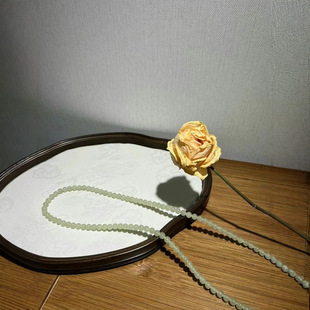 Jin Yutang Xinjiang Hotan Jade Necklace Meat Grape Frozen Fresh and refined 6mm Like a sunny day after rain