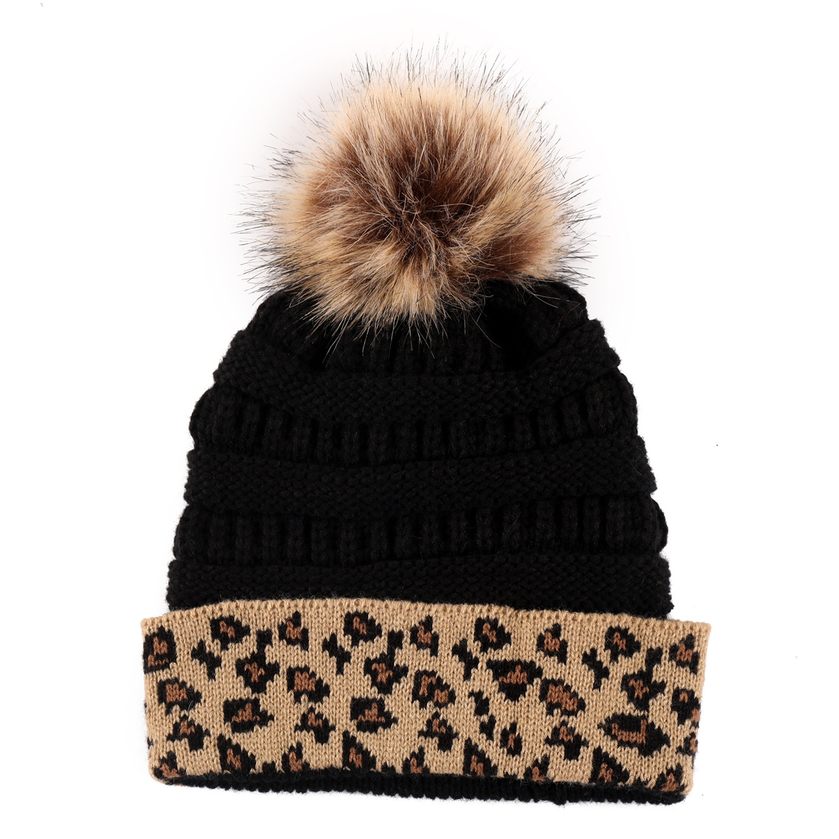 Mujeres Moda Leopardo Pompones Prensado Gorro De Lana display picture 35