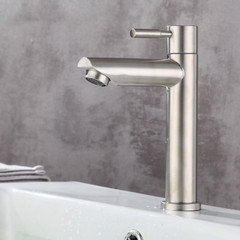 Manufacturer wholesale 304 stainless steel single cold face basin faucet bathroom sink single cold 4/16 inch stainless steel faucet