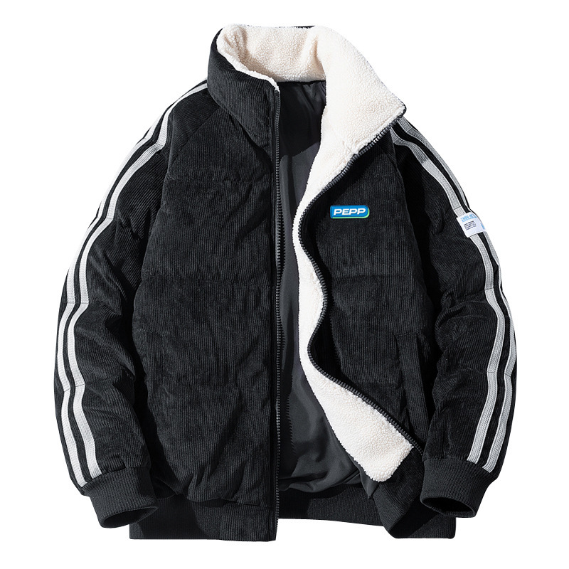 Men's winter trend warm short corduroy down jacket