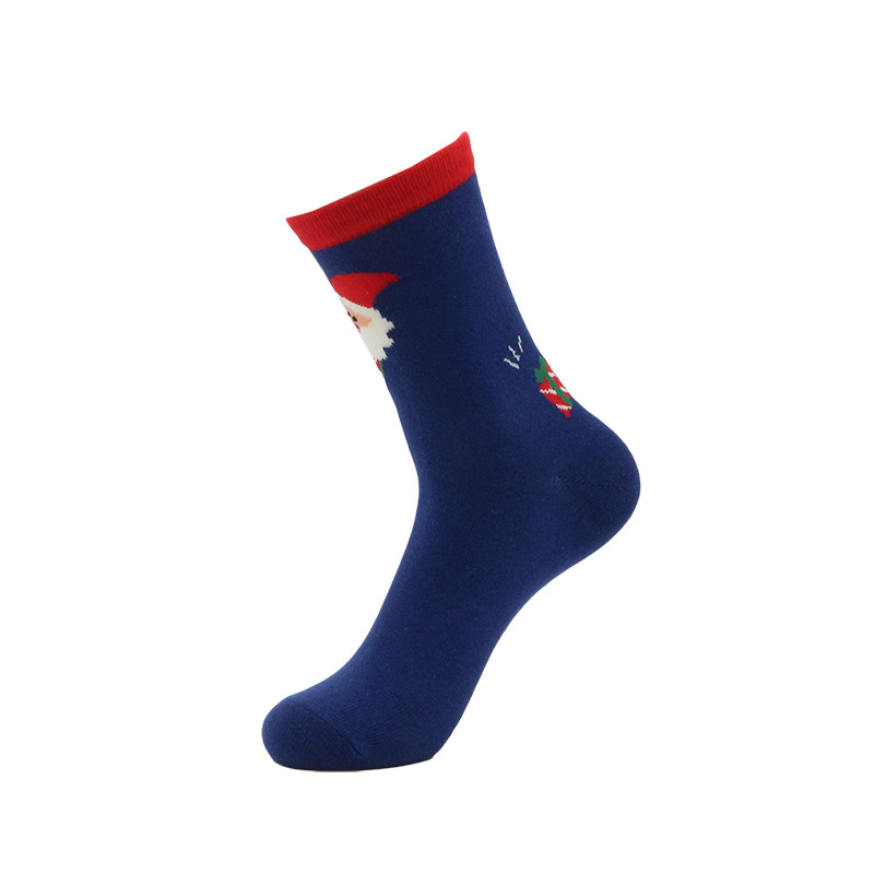 Unisexe Noël Sapin De Noël Père Noël Wapiti Coton Crew Socks Une Paire display picture 8